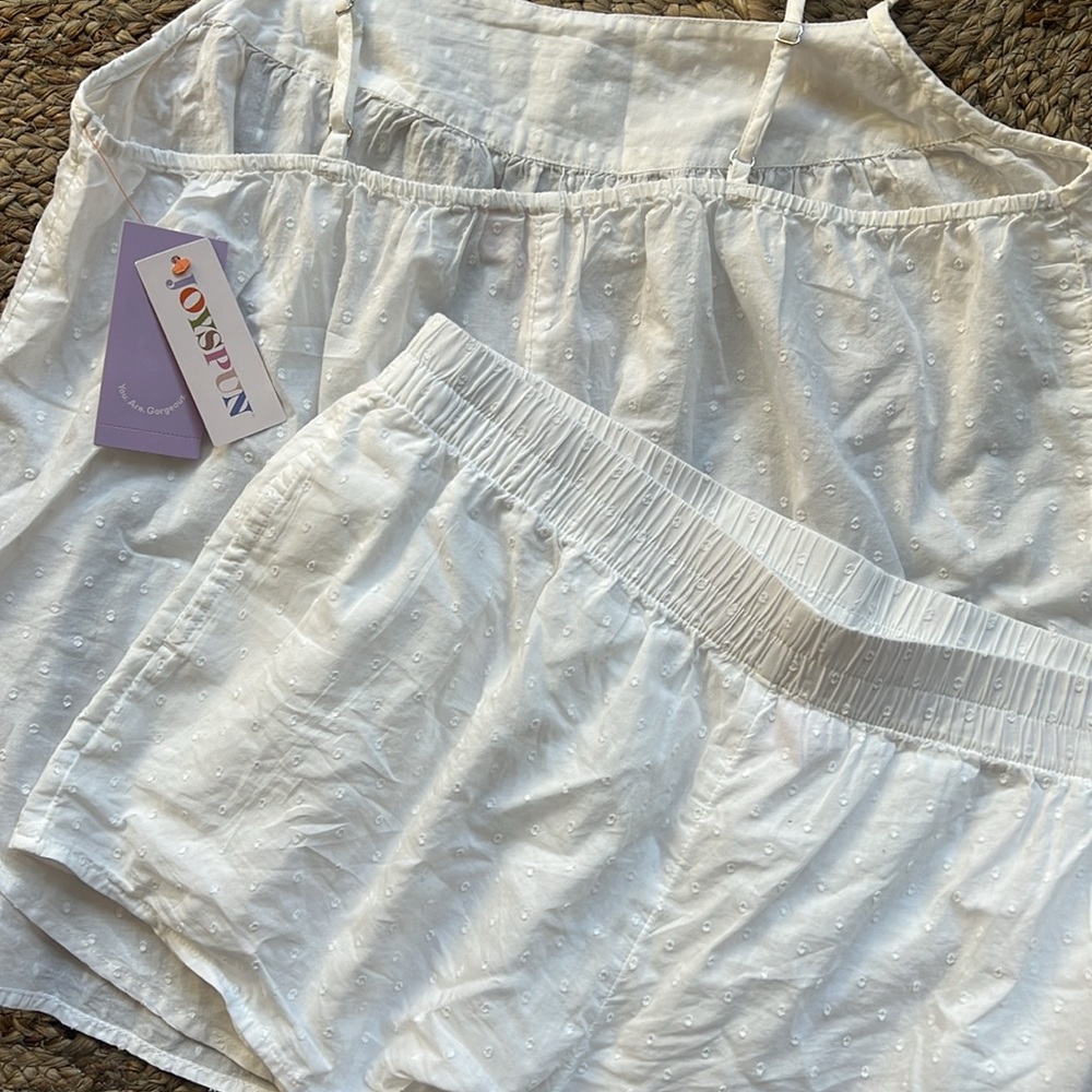 NWT cute white pajama set